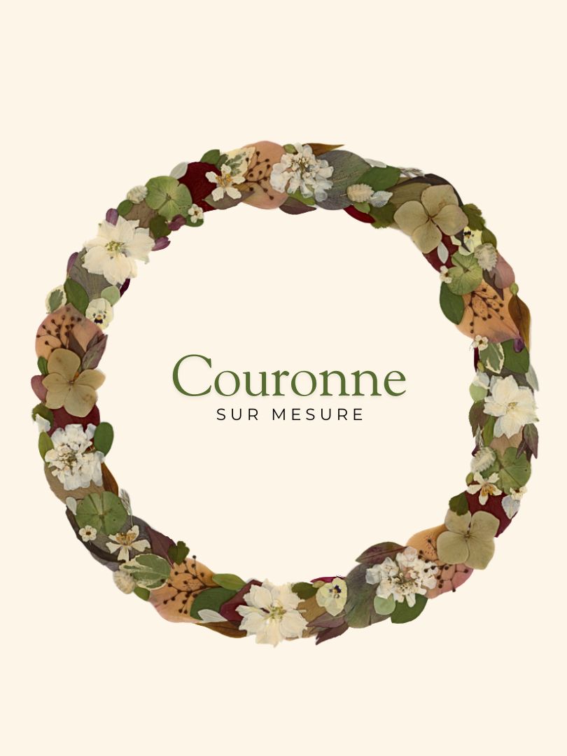 Couronne herbier fleurs pressées sur mesure Couronne herbier fleurs pressées sur mesure