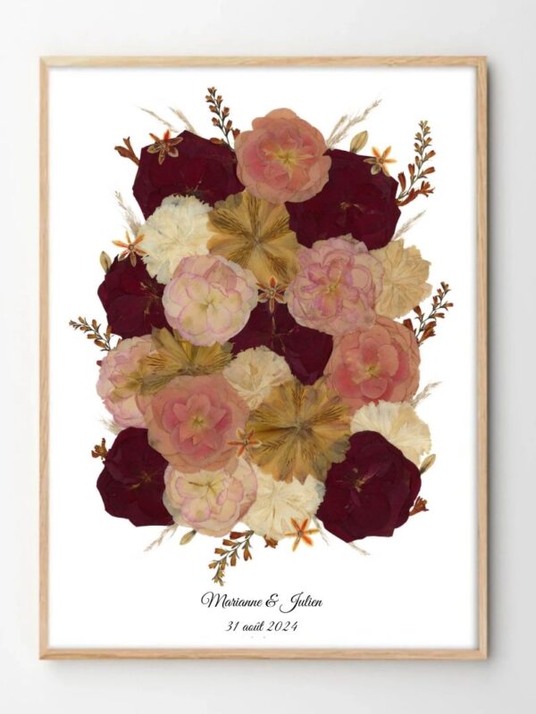 herbier préservation bouquet mariage upcycling