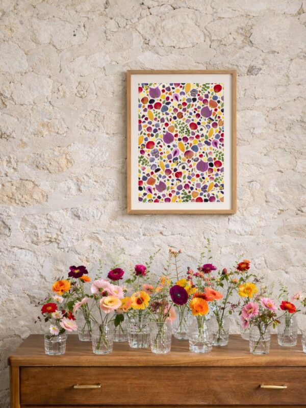 tableau fleur presse herbier nauralissima
