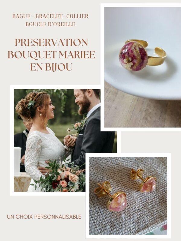 PRESERVATION BOUQUET MARIEE EN BIJOU