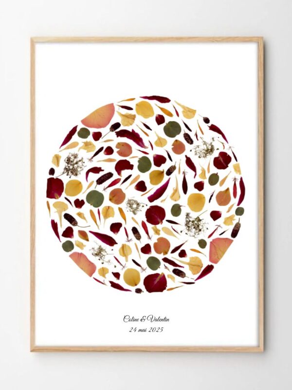 herbier bouquet de mariée