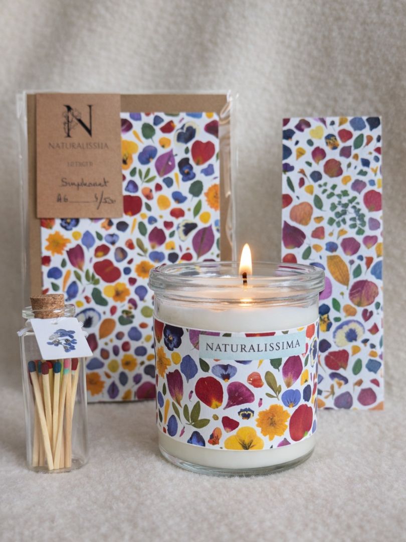 coffret bougie herbier fleur naturalissima