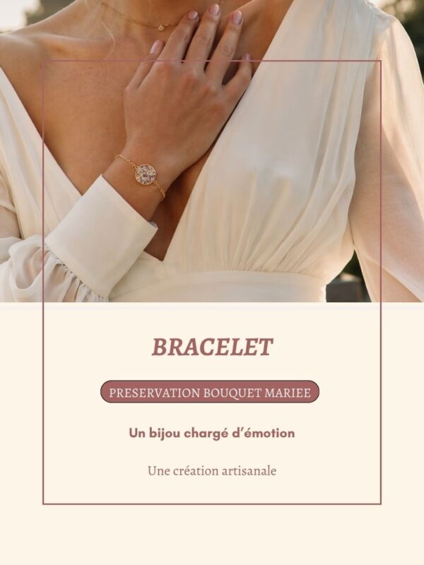 Bracelet Herbier bouquet de mariée